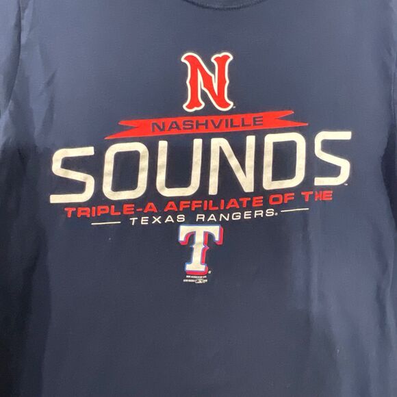 Nashville Sounds MILB T-Shirt Texas Rangers Affiliate Men’s size M Blue Graphic - Picture 2 of 9